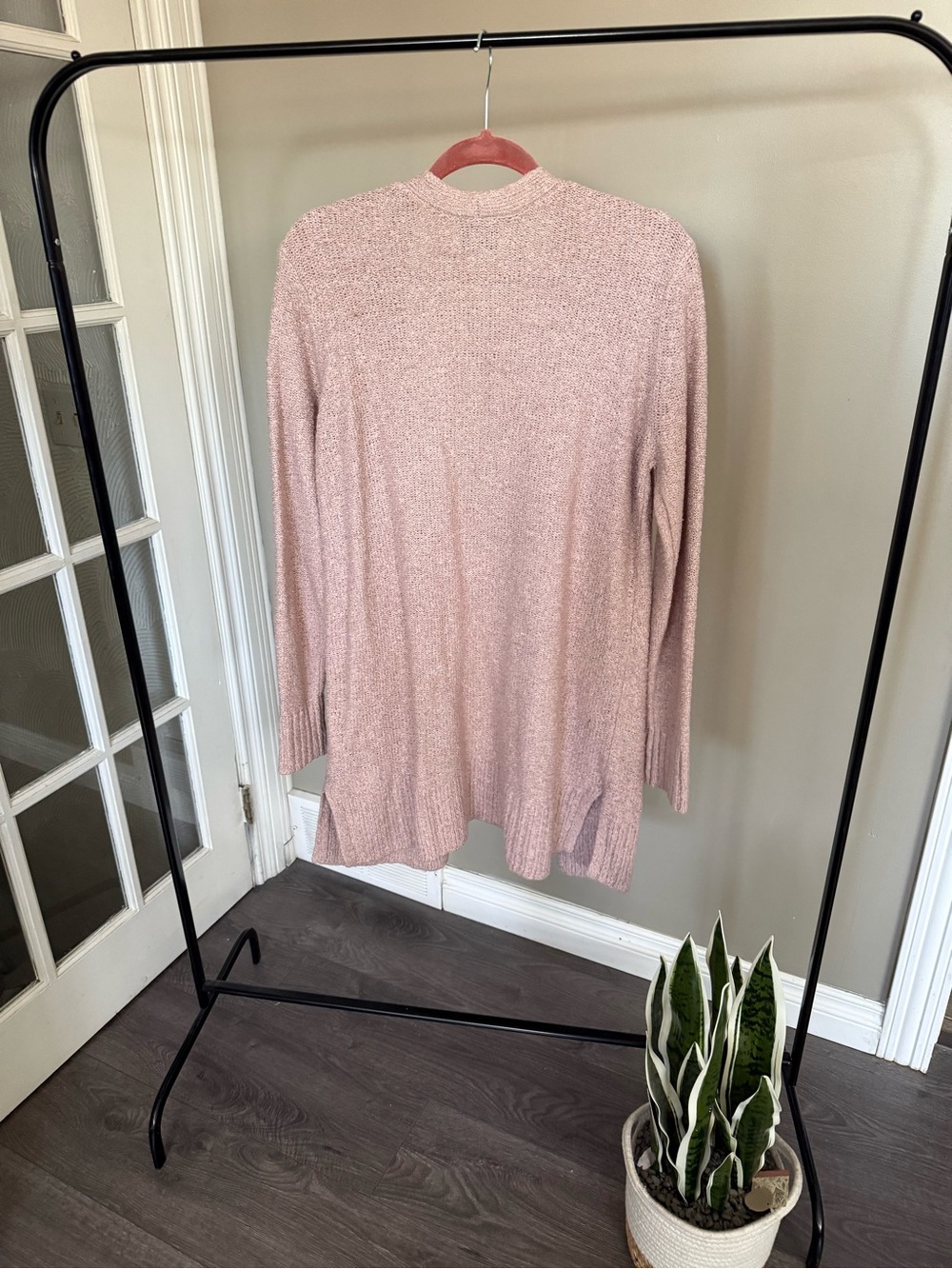 Old Navy Dusty Rose Open-Front Pocket Cardigan - Picture 5 of 6